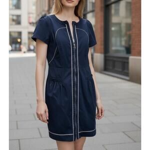 Max Mara Sportmax Code 2 Way Zip Athleisure Rip Stop Knee Length Dress Sz US 8